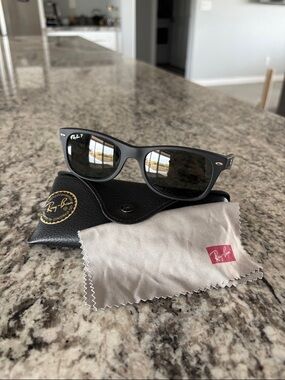 Ray-Ban Matted Black New Wayfarer Sunglasses - Mens (women would look great too)